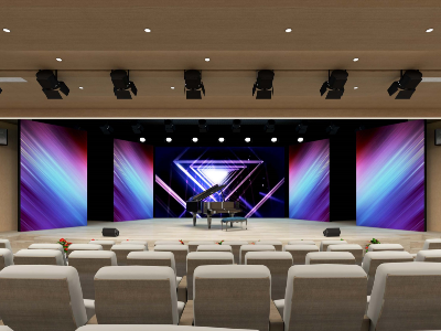 星海音樂學院多功能廳舞臺燈光音響、LED屏、建筑聲學整體解決方案